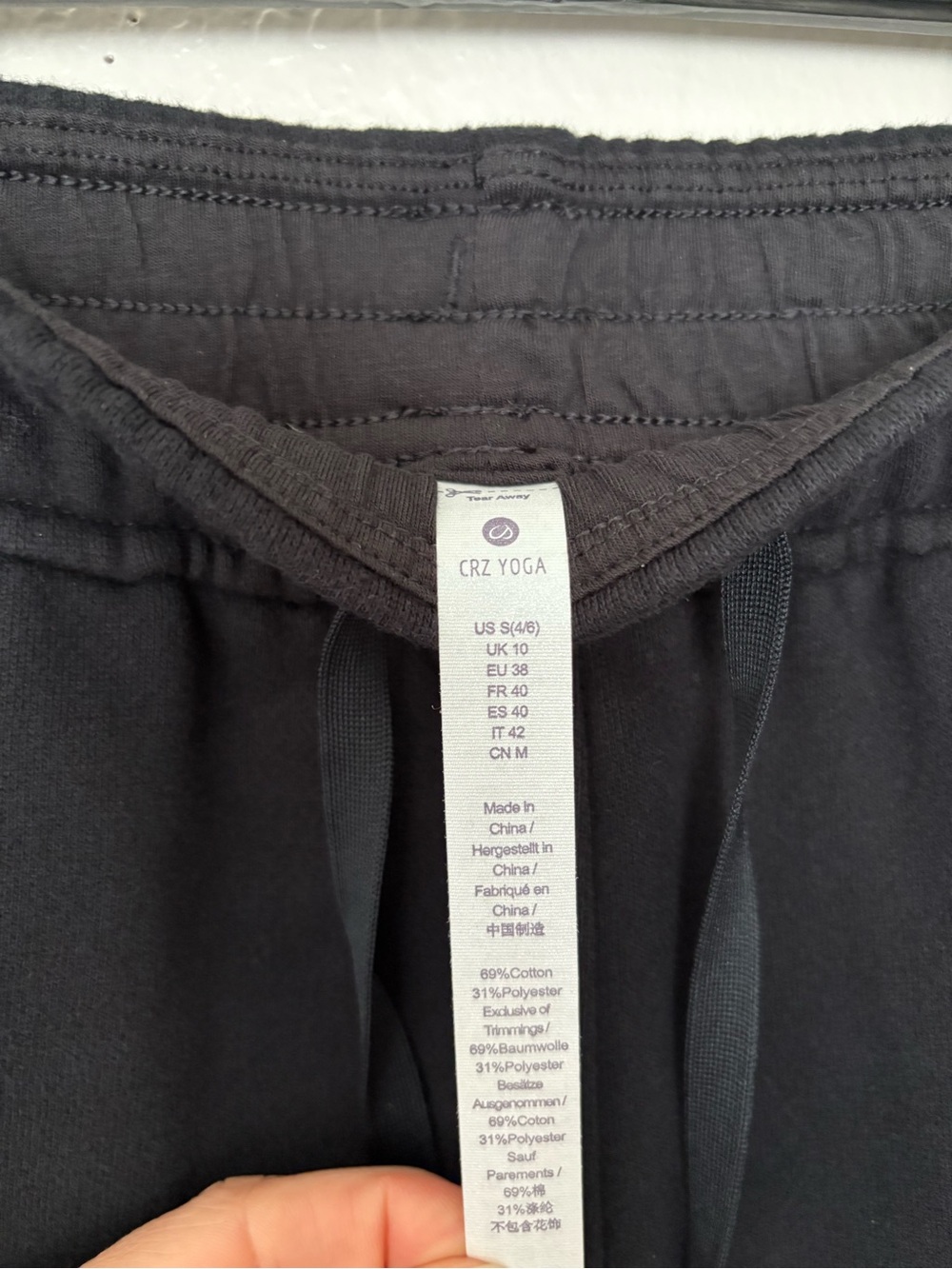CRZ Yoga NWOT Black Fleece Lined Straight Leg Sweatpant Size Small - Picture 4 of 6